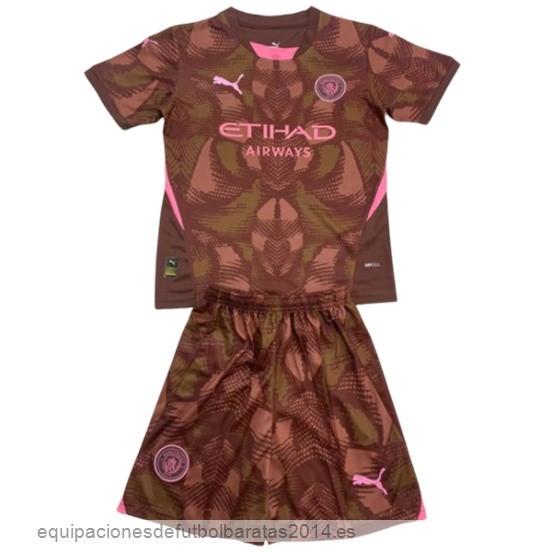 Nuevo Portero Conjunto De Niños Manchester City 24/25 Borgona Baratas